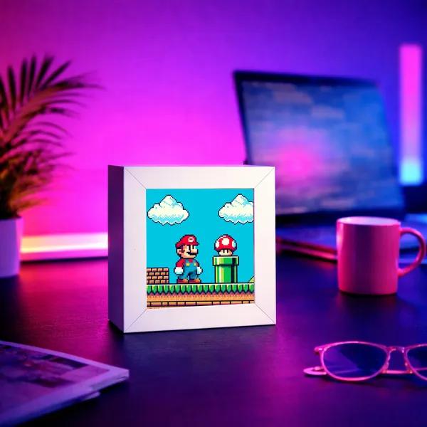 Mario_Retro_|_Mini_Desk_Frames_|_4.5_X_4.5_X_1_Inch