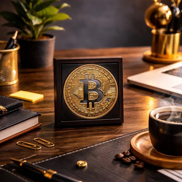 Crypto_Gold_|_Mini_Desk_Frames_|_4.5_X_4.5_X_1_Inch