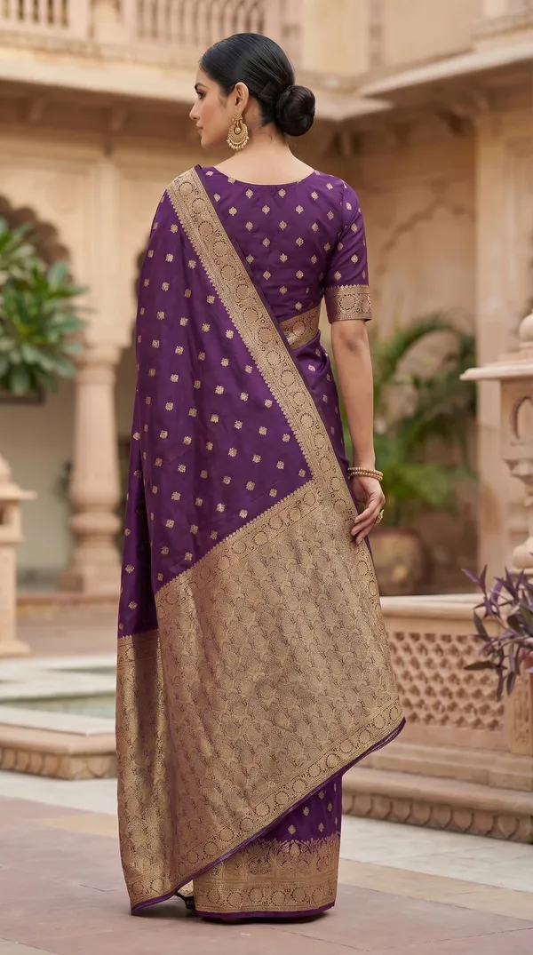 Wine_Banarasi_Silk_Saree