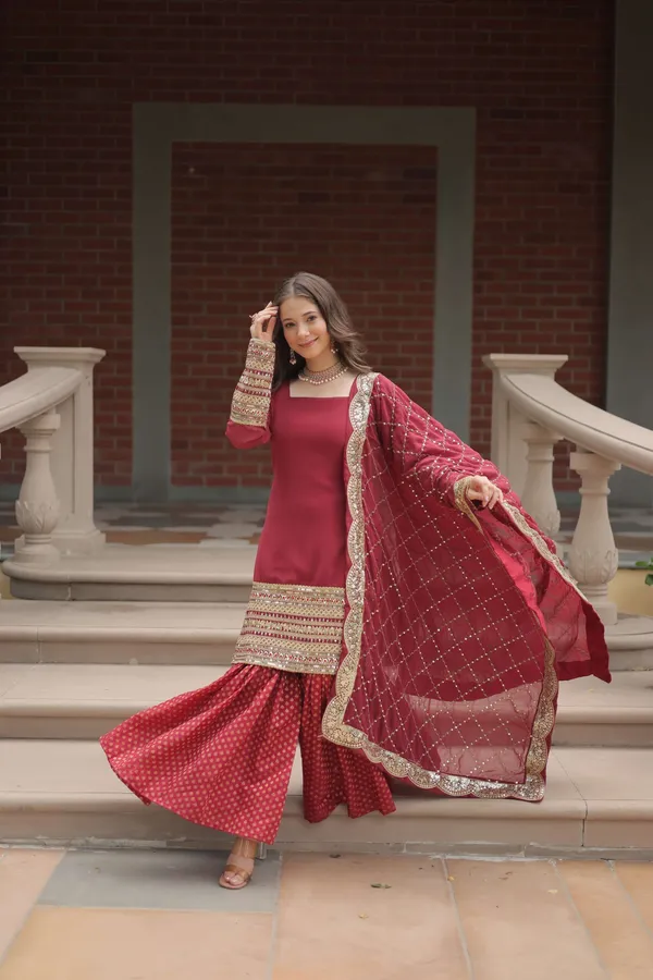 Gajri_Faux_Blooming_Sequins_Embroidered_Gown_With_Matching_Dupatta
