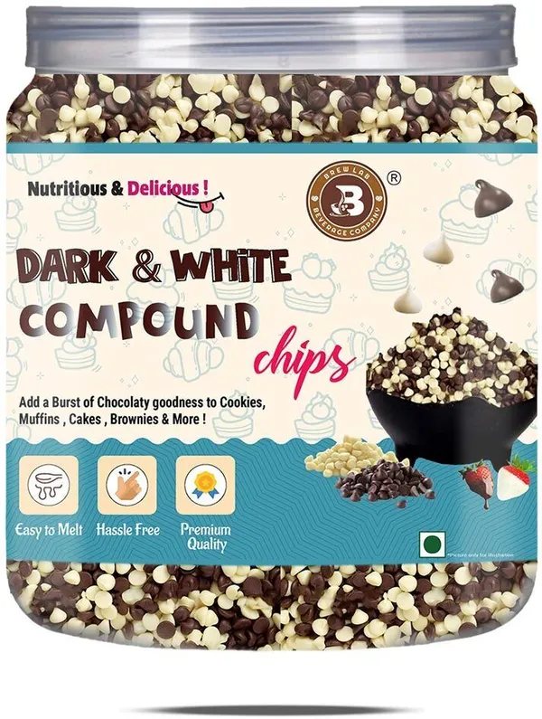 White_And_Dark_Choco_Chips_Hassel_Free_Perfect_For_Muffins,_Cakes,_Brownies_And_More_Chips_500_G,_Compound_Chips