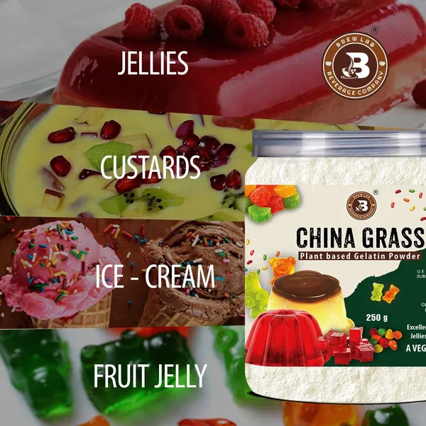 China_Grass_Powder|_No_Gelatin_|Plant-Based_|For_Desserts,_Cake,_Pudding_And_Jelly_China_Grass_Powder_250_G