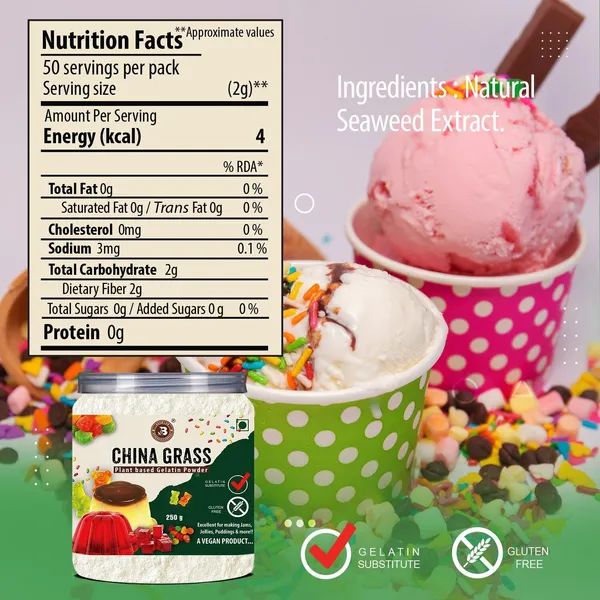 China_Grass_Powder|_No_Gelatin_|Plant-Based_|For_Desserts,_Cake,_Pudding_And_Jelly_China_Grass_Powder_250_G