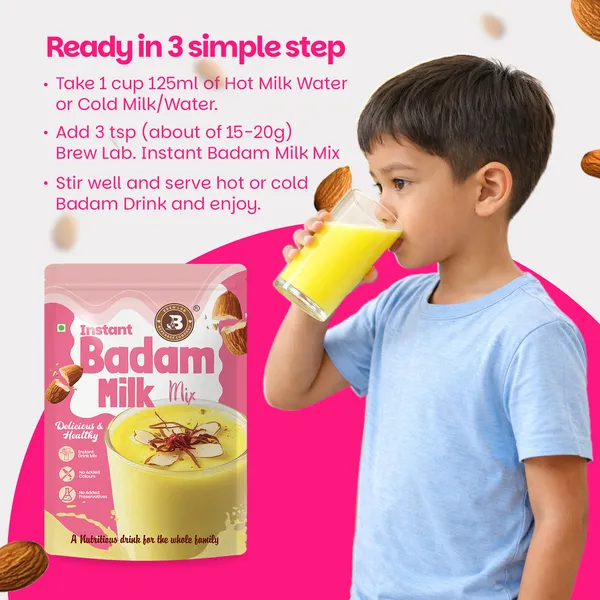 Brew_Lab_Instant_Badam_Milk_Mix_500g_|_Almond_Drink_Powder_|_Delicious_&_Healthy_Badam_Milk_|_With_Almonds,_Pistachio_&_Saffron_Flavor_|_Hot_or_Cold_Milk_Drink_Mix