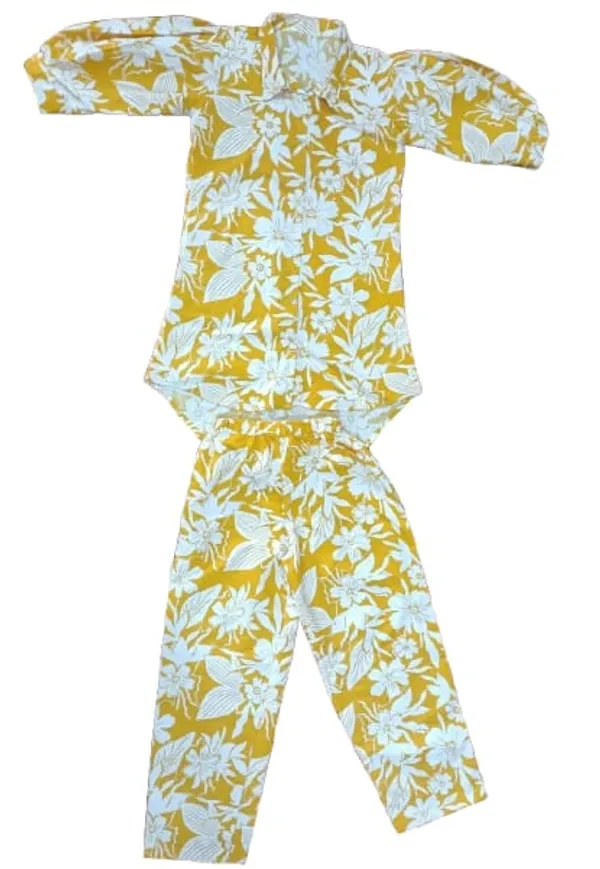 Mustard_Yellow_Floral_Print_Ethnic_Co-Ord_Set_For_Girls_Pack_Of_2