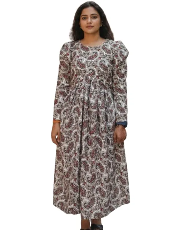 Multicolor_Paisley_Print_Long_Dress_For_Women