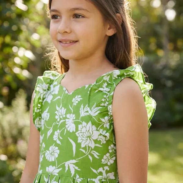 Green_Floral_Print_Sleeveless_Dress_And_Dusty_Rose_Pink_Sleeveless_Fit_And_Flare_Maxi_Dress_For_Girls_Pack_Of_2