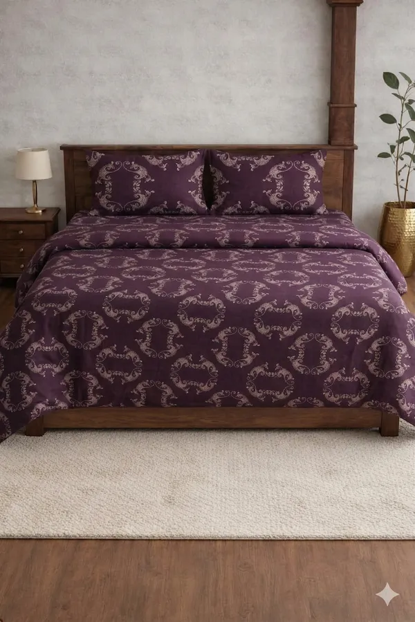 Pink_Cotton_Blue_Berry_Double_Bedsheet_With_180_Thread_Count