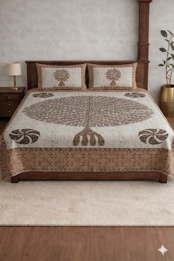 White_Cotton_Jantar_Mantar_Diwan_Bedsheet_Set