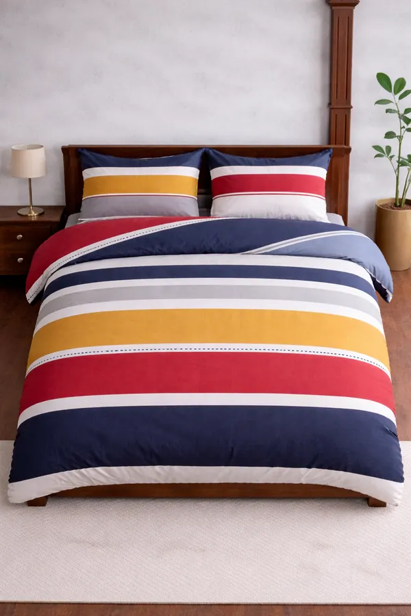 Multicolor_Cotton_Stanley_Double_Bedsheet_With_210_Thread_Count