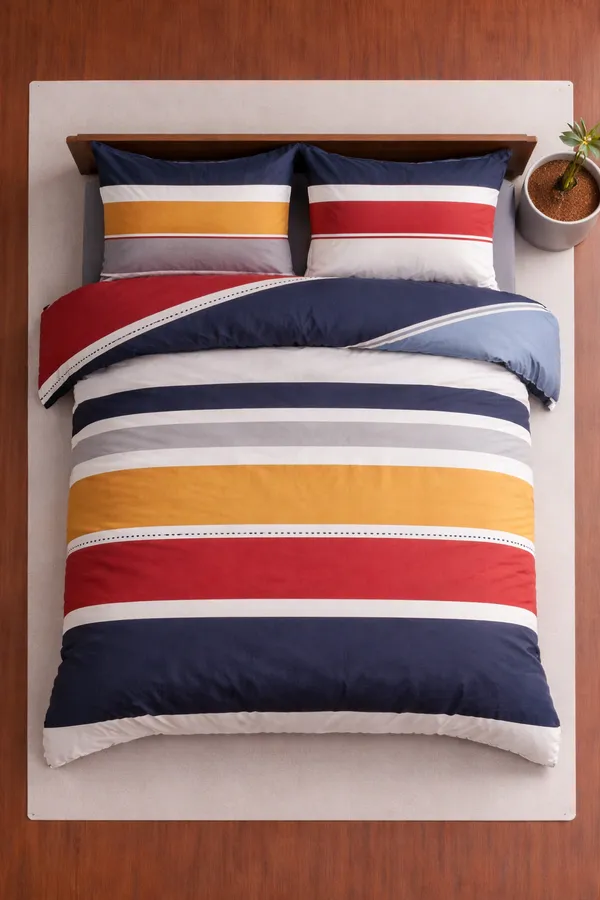 Multicolor_Cotton_Stanley_Double_Bedsheet_With_210_Thread_Count