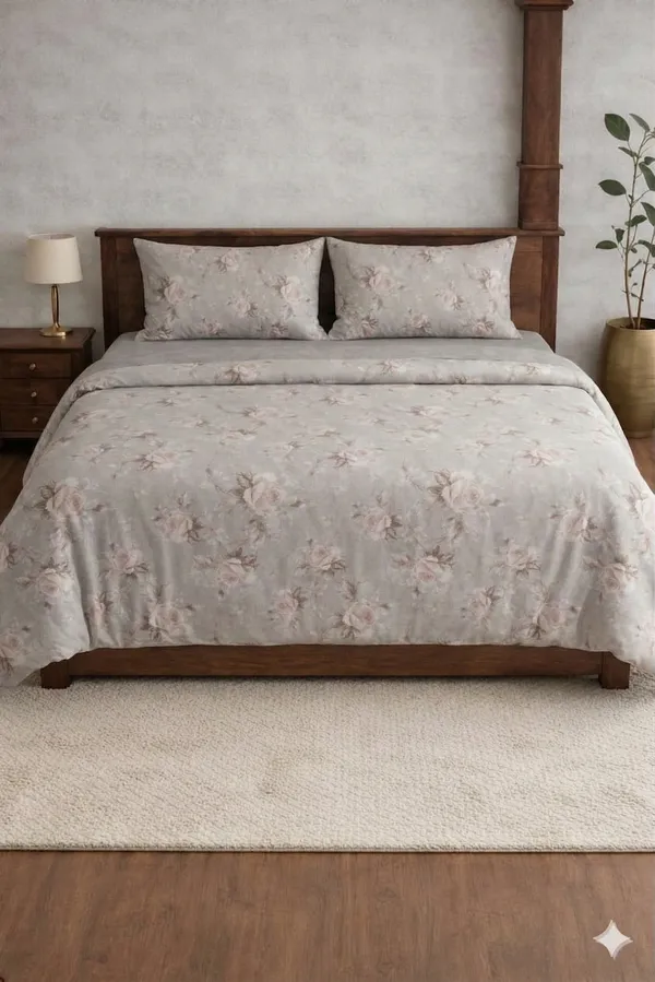 Grey_Cotton_Zella_Double_Bedsheet_With_210_Thread_Count
