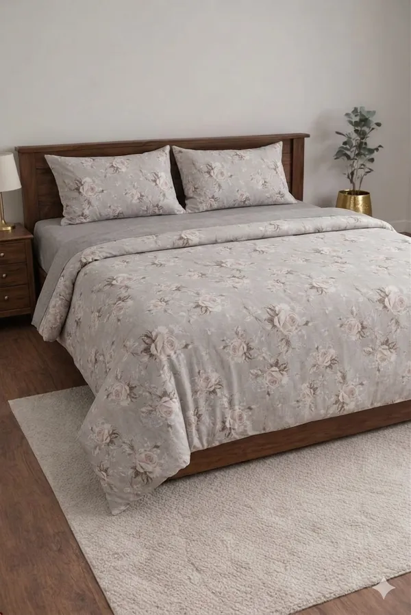 Grey_Cotton_Zella_Double_Bedsheet_With_210_Thread_Count