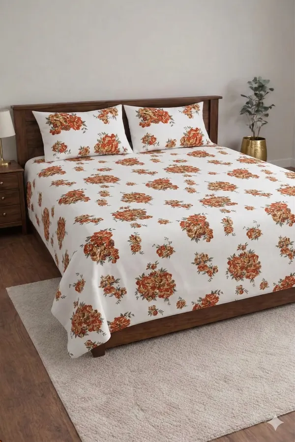 White_Cotton_Snow_White_Double_Bedsheet_With_180_Thread_Count