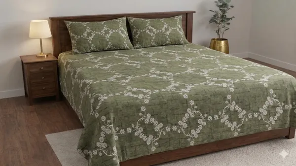 Green_Cotton_Blue_Berry_Double_Bedsheet_With_180_Thread_Count