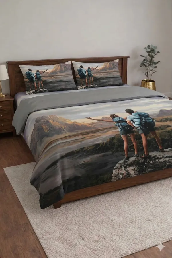 Grey_Cotton_Digi_Style_Double_Bedsheet_With_310_Thread_Count