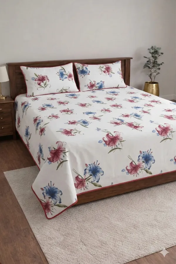 White_Cotton_Snow_White_Double_Bedsheet_With_180_Thread_Count