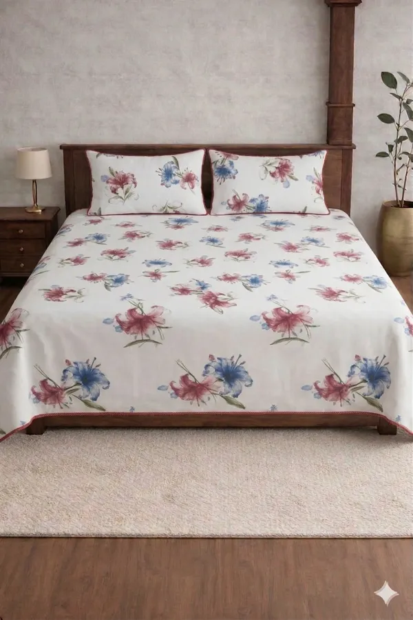White_Cotton_Snow_White_Double_Bedsheet_With_180_Thread_Count