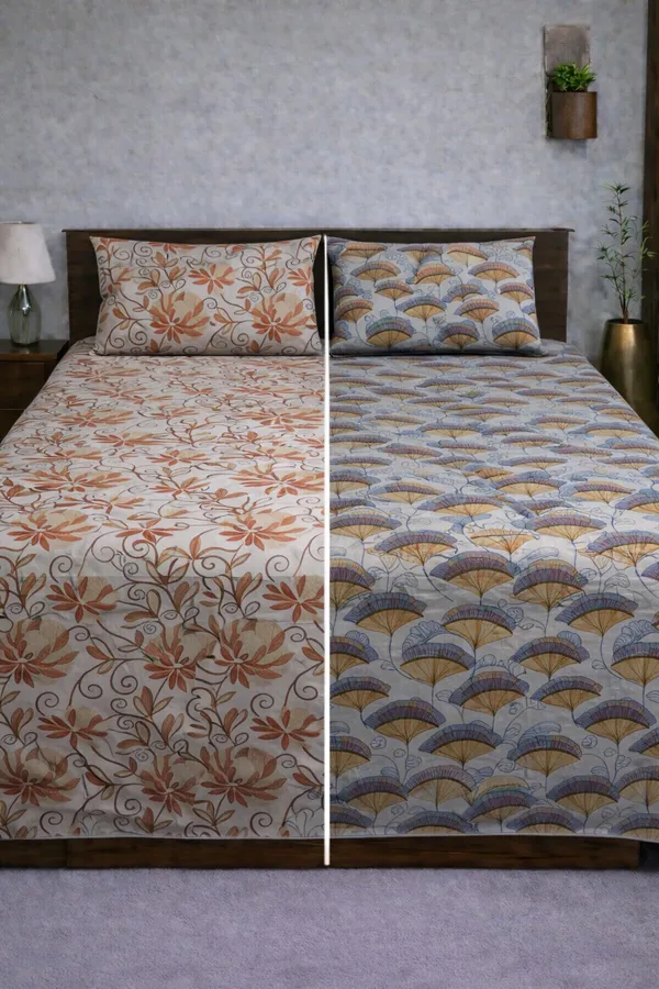 Multicolor_Cotton_Reversible_Double_Bedsheet_With_210_Thread_Count
