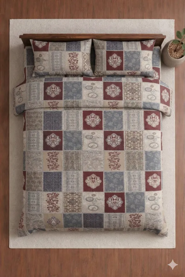 Grey_Cotton_Destiny_Double_Bedsheet_With_210_Thread_Count