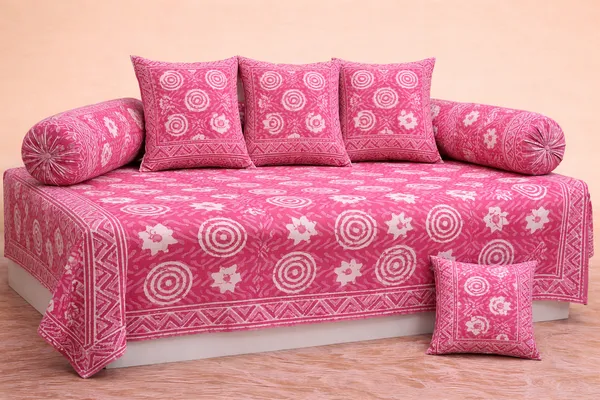 Pink_Cotton_Dabu_Diwan_Bedsheet_Set_With_210_Thread_Count