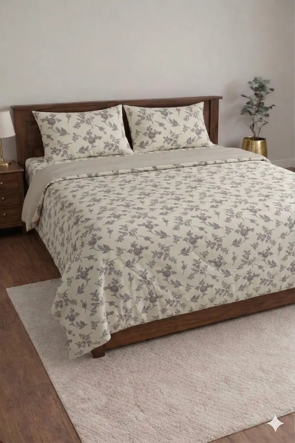 White_Cotton_Pearl_Double_Bedsheet_With_210_Thread_Count