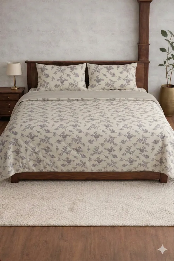 White_Cotton_Pearl_Double_Bedsheet_With_210_Thread_Count