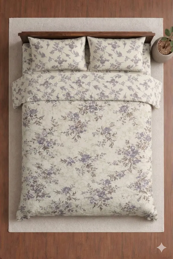 White_Cotton_Pearl_Double_Bedsheet_With_210_Thread_Count