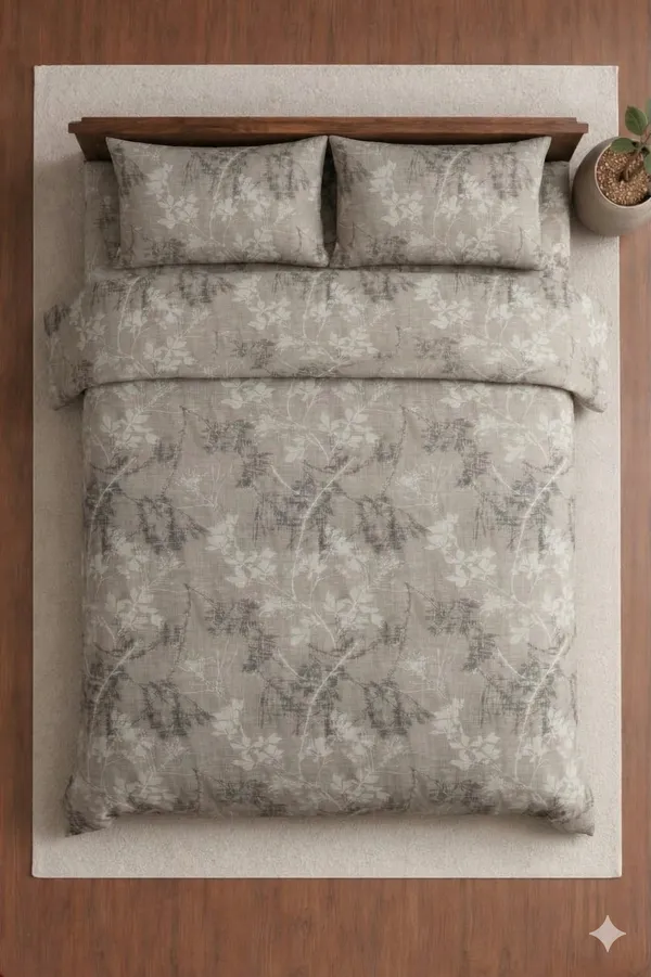 Brown_Cotton_Zella_Double_Bedsheet_With_210_Thread_Count