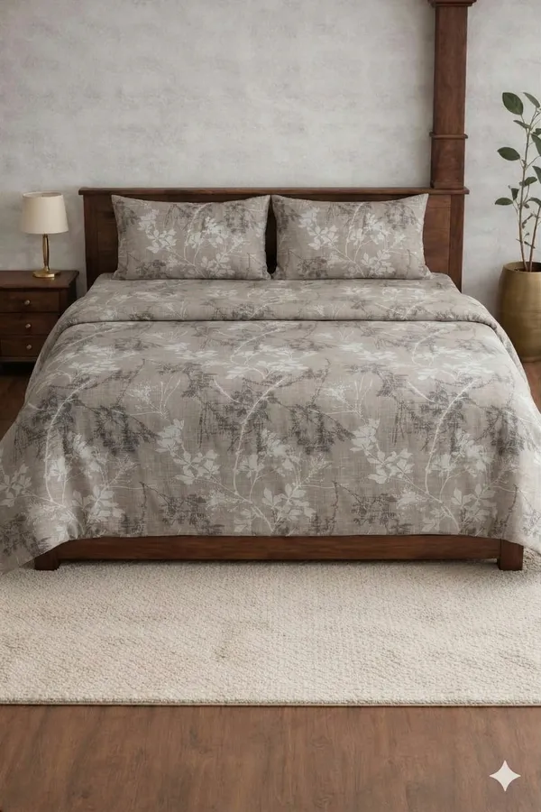 Brown_Cotton_Zella_Double_Bedsheet_With_210_Thread_Count