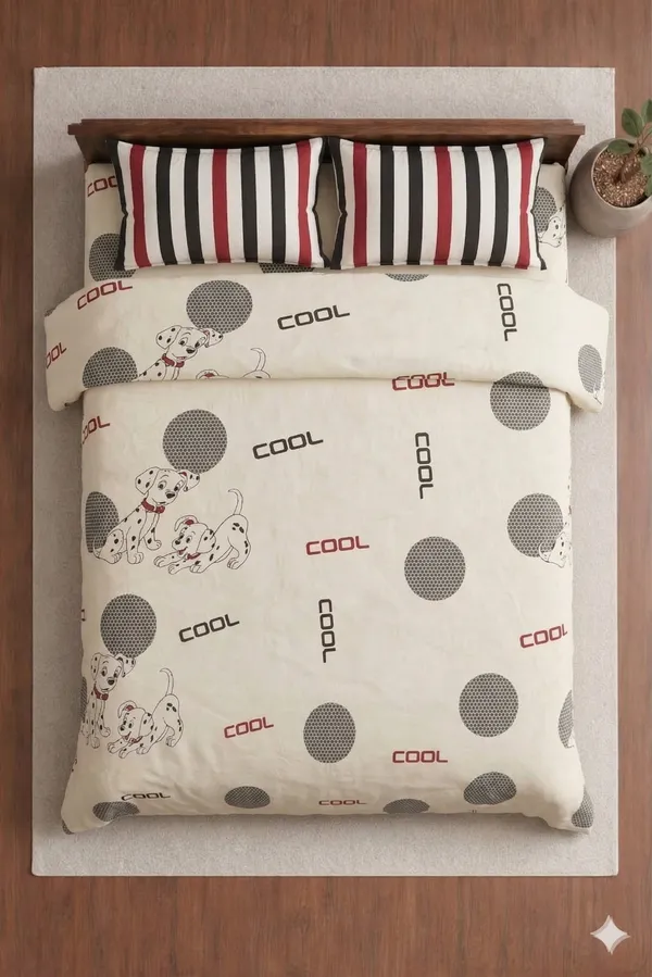 Cream_Cotton_Oscar_Double_Bedsheet_With_180_Thread_Count