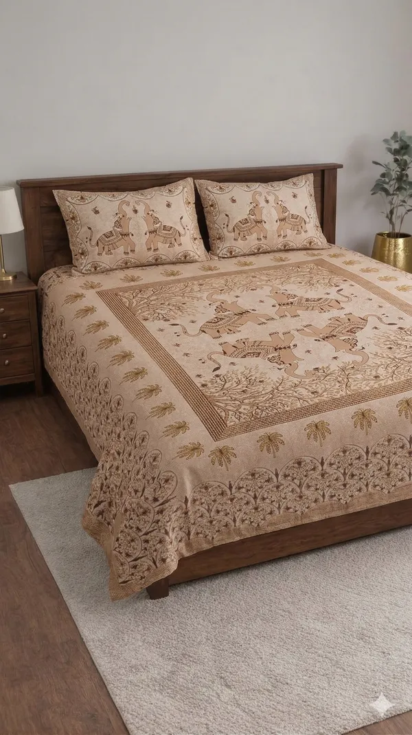 Multicolor_Cotton_Jhankar_Double_Bedsheet_With_180_Thread_Count