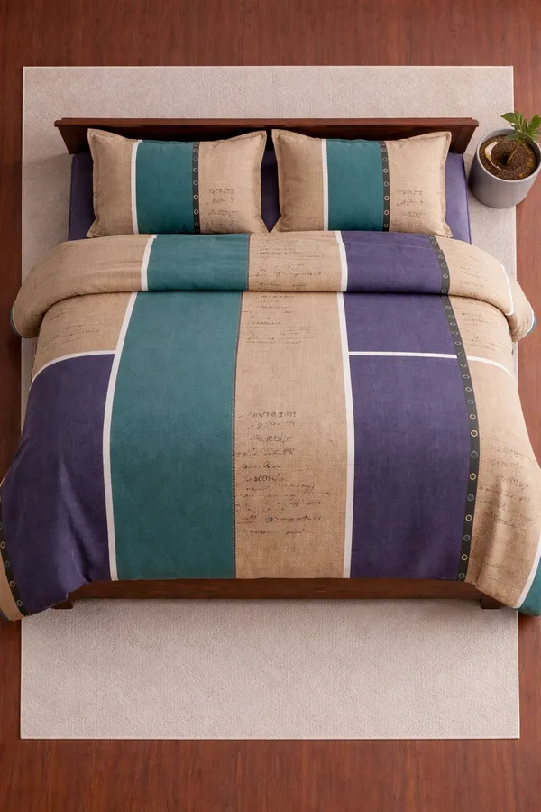Multicolor_Cotton_Stanley_Double_Bedsheet_With_210_Thread_Count
