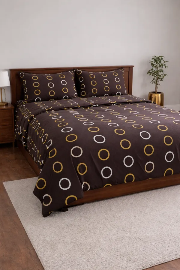 Brown_Cotton_Stanley_Double_Bedsheet_With_210_Thread_Count