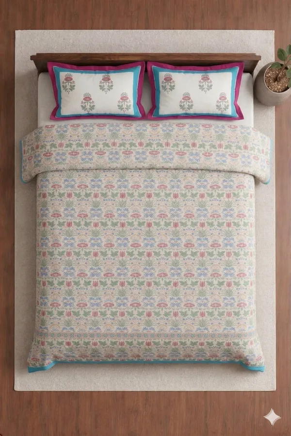 White_Cotton_Amruta_Double_Bedsheet_With_210_Thread_Count