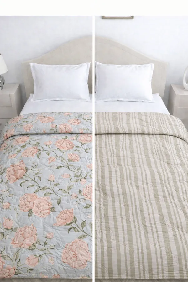 Green_Cotton_Ac_Quilt_Ac_Quilt/Comforter_With_210_Thread_Count