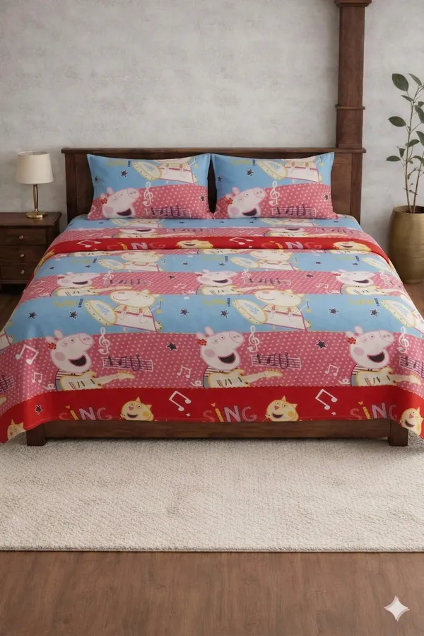 Pink_Cotton_Kids_Den_Double_Bedsheet_With_180_Thread_Count