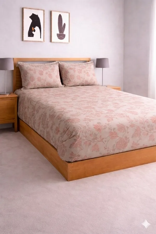 Orange_Cotton_Blue_Stone_Double_Bedsheet_With_210_Thread_Count