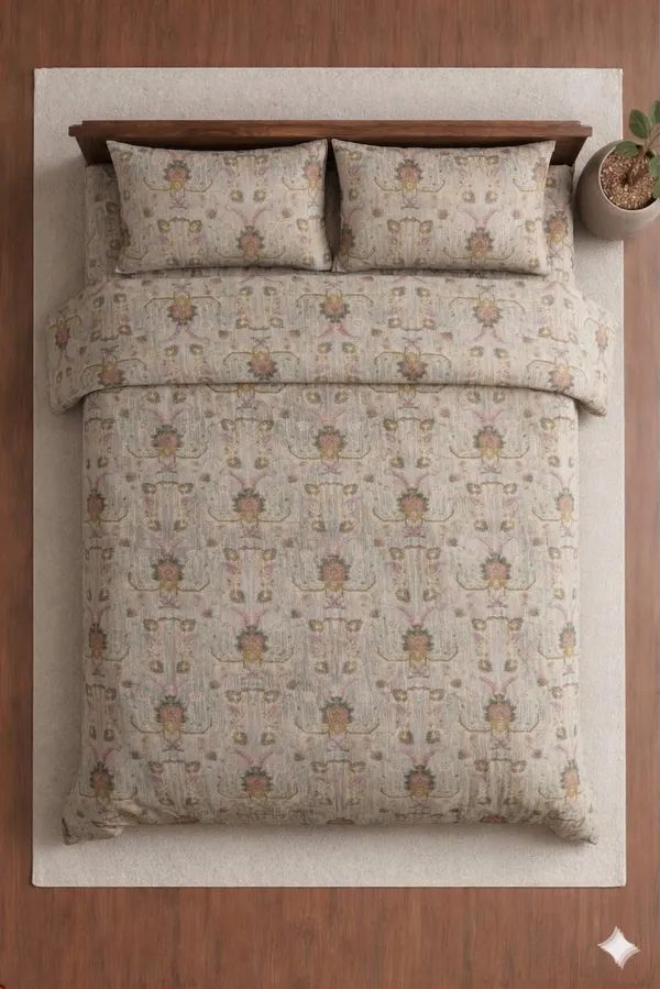 Brown_Cotton_Crown_Double_Bedsheet_With_210_Thread_Count