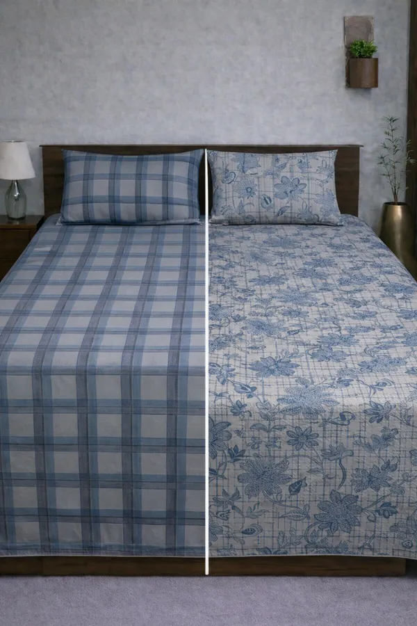 Multicolor_Cotton_Reversible_Double_Bedsheet_With_210_Thread_Count