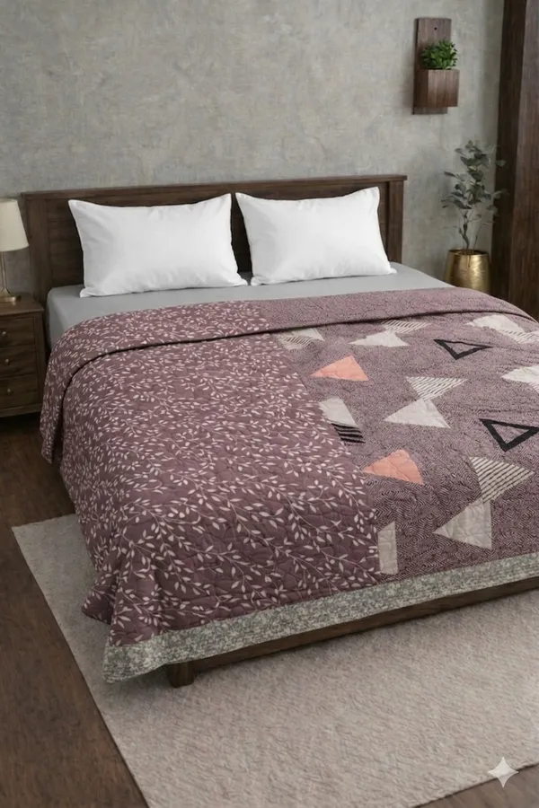 Brown_Cotton_Ac_Quilt_Ac_Quilt/Comforter_With_210_Thread_Count