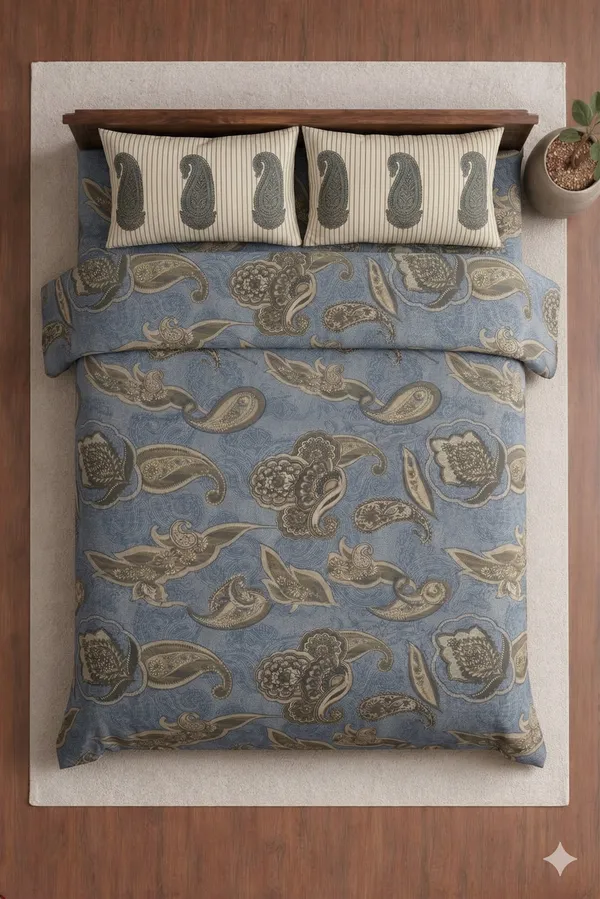 Blue_Cotton_Sonet_Double_Bedsheet_With_180_Thread_Count