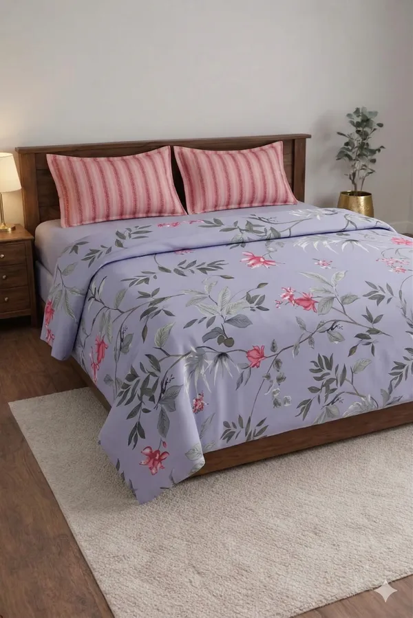 Blue_Cotton_Oscar_Double_Bedsheet_With_180_Thread_Count