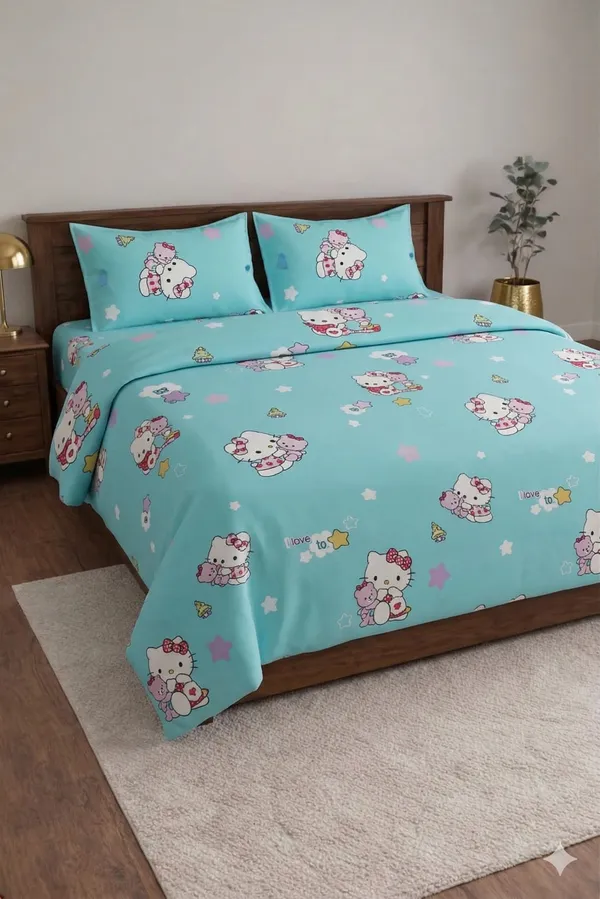 Blue_Cotton_Comfy_Kids_Double_Bedsheet_With_210_Thread_Count