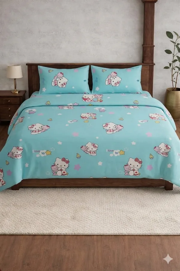 Blue_Cotton_Comfy_Kids_Double_Bedsheet_With_210_Thread_Count