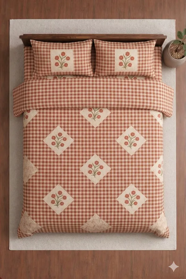 Red_Cotton_Oscar_Double_Bedsheet_With_180_Thread_Count