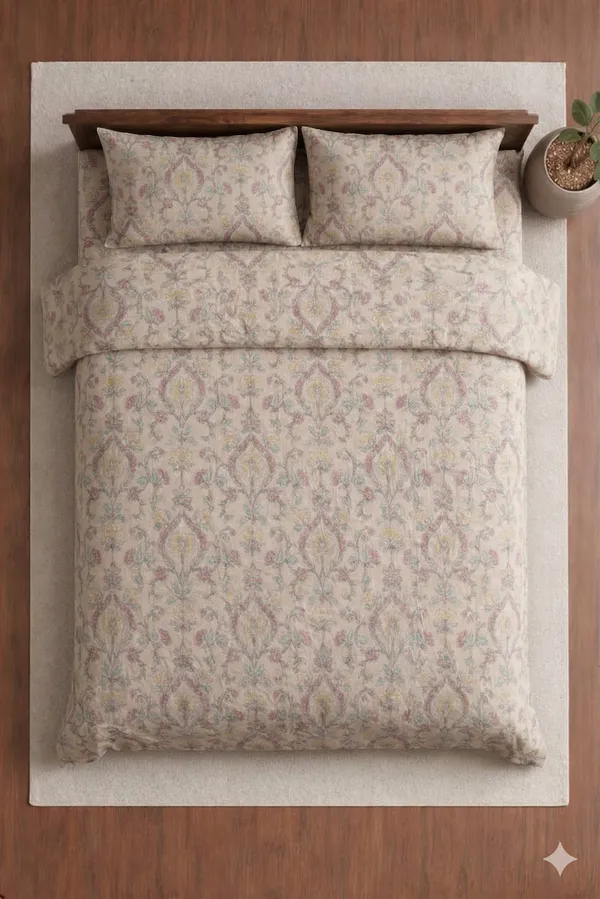 Multicolor_Cotton_Elegant_Diwan_Bedsheet_Set_With_180_Thread_Count