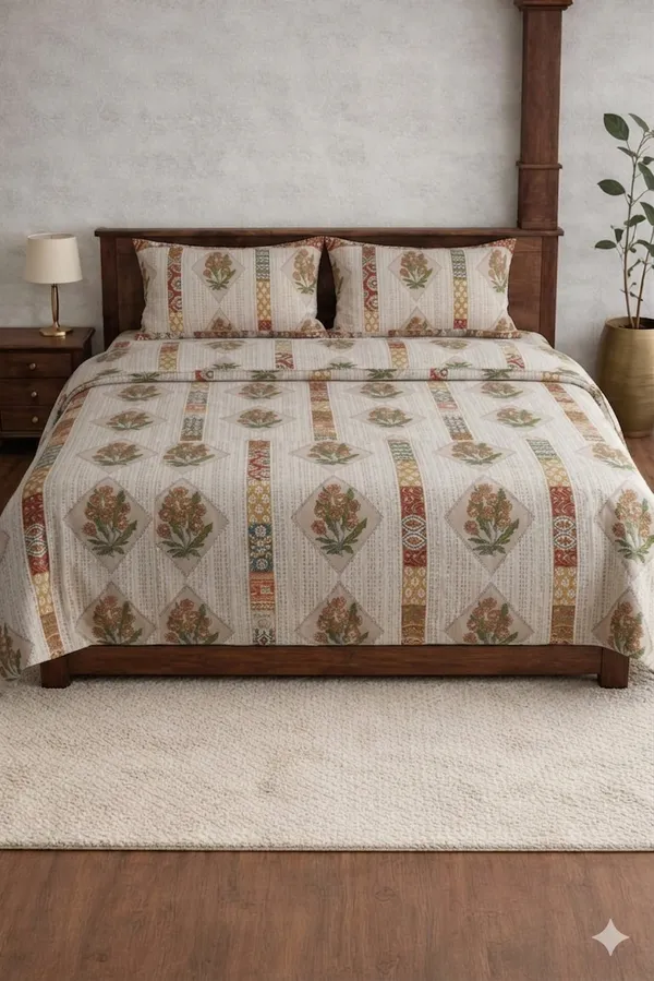 Grey_Cotton_Crown_Double_Bedsheet_With_180_Thread_Count