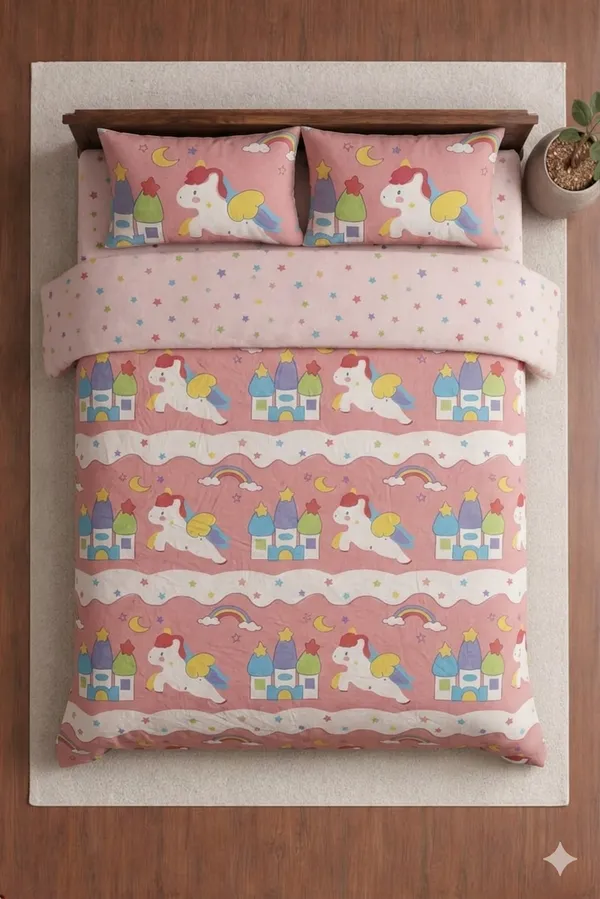 Pink_Cotton_Kids_Den_Double_Bedsheet_With_180_Thread_Count