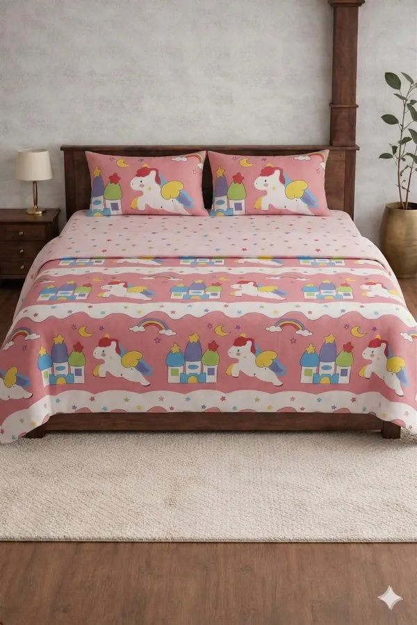 Pink_Cotton_Kids_Den_Double_Bedsheet_With_180_Thread_Count